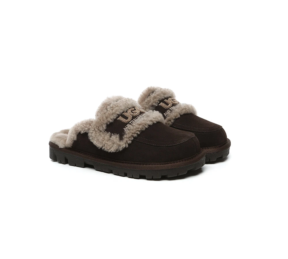 UGG Slippers Women Sheepskin Wool Shearling Lined Rilee 20 UGG Slippers Women Sheepskin Wool Shearling Lined Rilee - Image 20