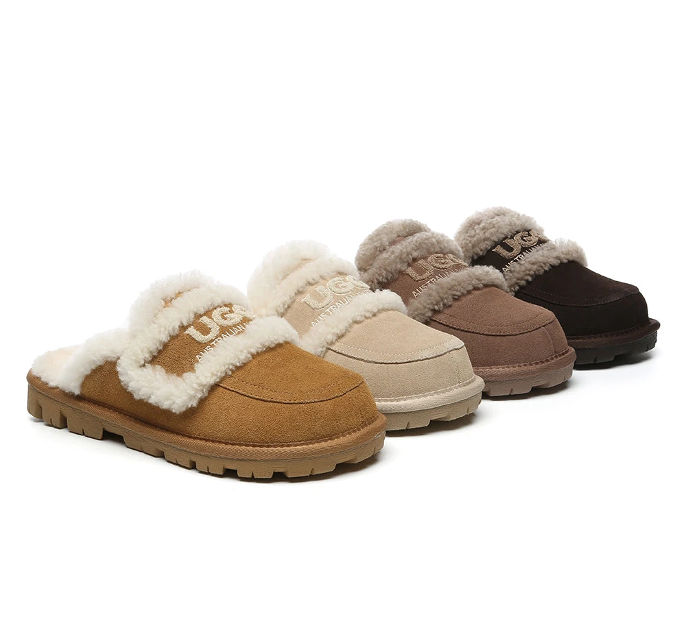 UGG Slippers Women Sheepskin Wool Shearling Lined Rilee 1 UGG Slippers Women Sheepskin Wool Shearling Lined Rilee