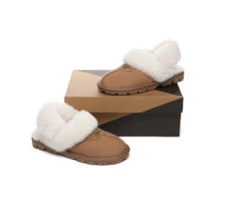 UGG Slippers Women Removable Wool Fluffy Strap Slingback Waffle -Ugg GL7A0977