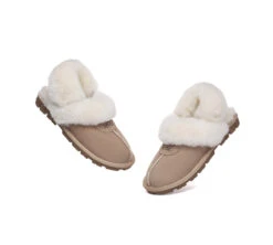 UGG Slippers Women Removable Wool Fluffy Strap Slingback Waffle -Ugg GL7A1059