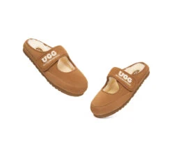 AUSTRALIAN SHEPHERD® UGG Slippers Sheepskin Wool Adjustable Strap Mary Jane Velly -Ugg GL7A1068