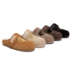 AUSTRALIAN SHEPHERD® UGG Slippers Sheepskin Wool Adjustable Strap Mary Jane Velly