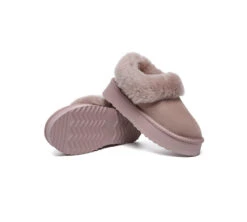 UGG Slippers Women Sheepskin Wool Collar Ankle Platform Clarrie 35 UGG Slippers Women Sheepskin Wool Collar Ankle Platform Clarrie -Ugg GL7A2507