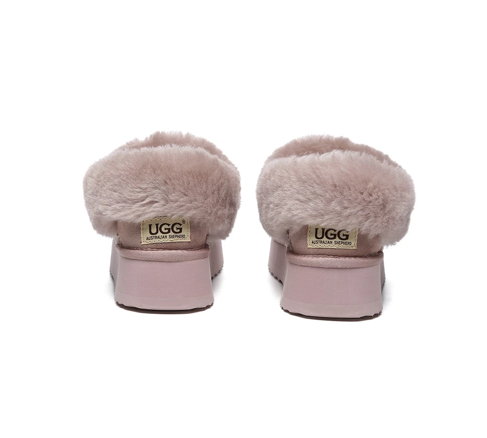 UGG Slippers Women Sheepskin Wool Collar Ankle Platform Clarrie 20 UGG Slippers Women Sheepskin Wool Collar Ankle Platform Clarrie - Image 20