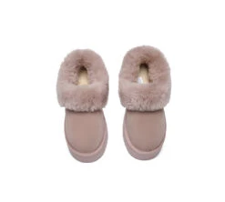 UGG Slippers Women Sheepskin Wool Collar Ankle Platform Clarrie 38 UGG Slippers Women Sheepskin Wool Collar Ankle Platform Clarrie -Ugg GL7A2525