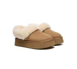 UGG Slippers Women Sheepskin Wool Collar Ankle Platform Clarrie 22 UGG Slippers Women Sheepskin Wool Collar Ankle Platform Clarrie -Ugg GL7A2539
