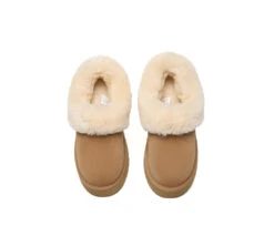 UGG Slippers Women Sheepskin Wool Collar Ankle Platform Clarrie 26 UGG Slippers Women Sheepskin Wool Collar Ankle Platform Clarrie -Ugg GL7A2548