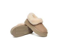 UGG Slippers Women Sheepskin Wool Collar Ankle Platform Clarrie 29 UGG Slippers Women Sheepskin Wool Collar Ankle Platform Clarrie -Ugg GL7A2608