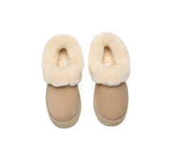 UGG Slippers Women Sheepskin Wool Collar Ankle Platform Clarrie 32 UGG Slippers Women Sheepskin Wool Collar Ankle Platform Clarrie -Ugg GL7A2619