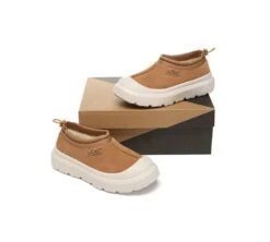 UGG Slippers Sheepskin Wool Drawstring Chunky Platform Harlow -Ugg GL7A2696