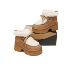 UGG Boots Women Sheepskin Wool Lace Up Chunky Platform Bumpy 24 UGG Boots Women Sheepskin Wool Lace Up Chunky Platform Bumpy -Ugg GL7A2749