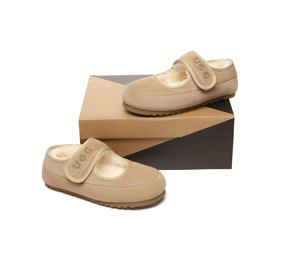 UGG Slippers Sheepskin Wool Adjustable Strap Mary Jane Velvi 4 UGG Slippers Sheepskin Wool Adjustable Strap Mary Jane Velvi - Image 4