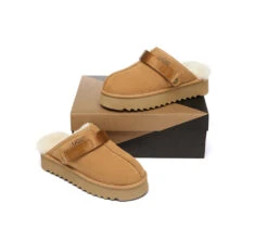 UGG Slippers Sheepskin Wool Slingback Platform Cozeln -Ugg GL7A3579