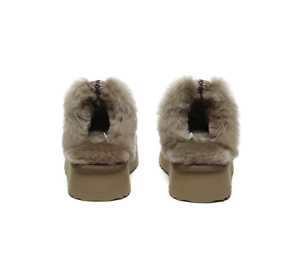 UGG Slippers Women Sheepskin Wool Platform Sammy 14 UGG Slippers Women Sheepskin Wool Platform Sammy - Image 14