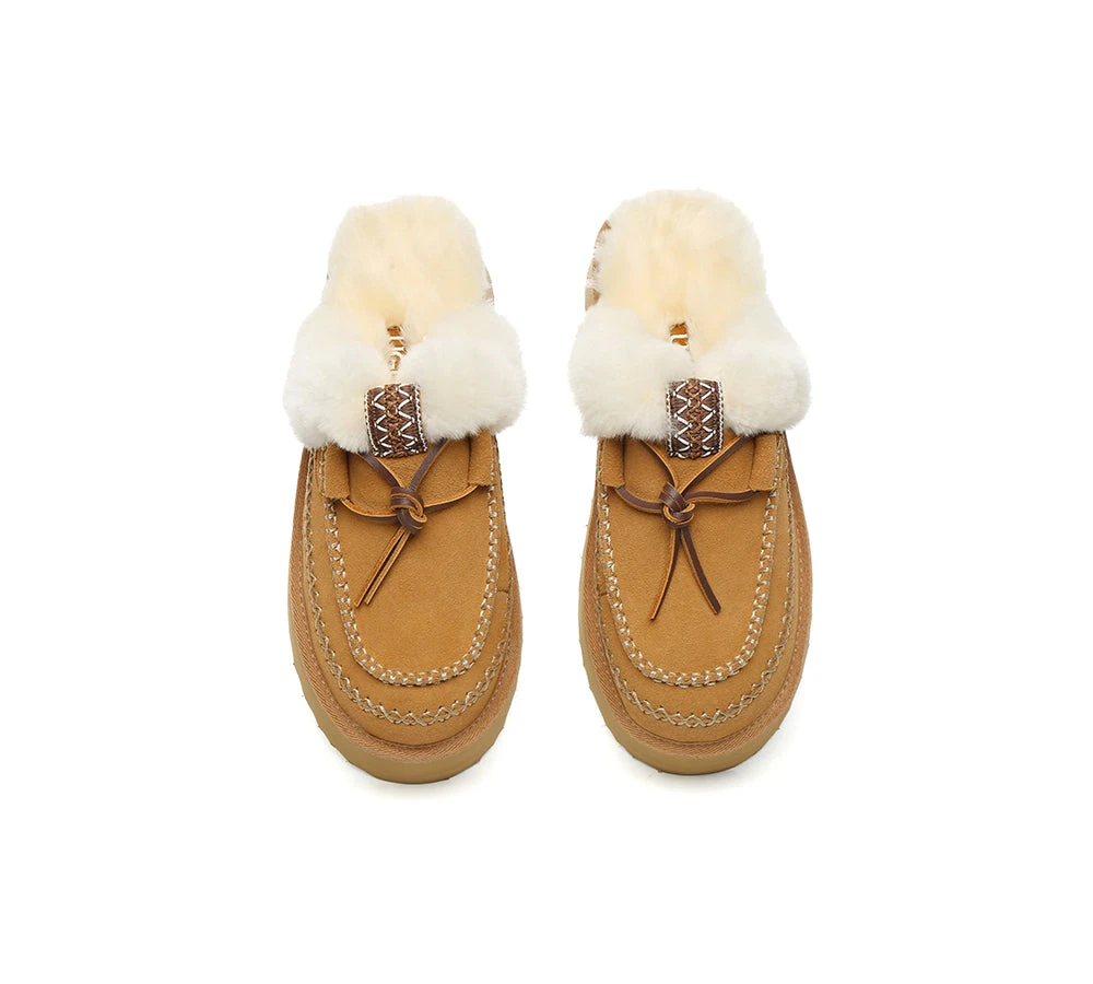 UGG Slippers Women Sheepskin Wool Platform Sammy 7 UGG Slippers Women Sheepskin Wool Platform Sammy - Image 7