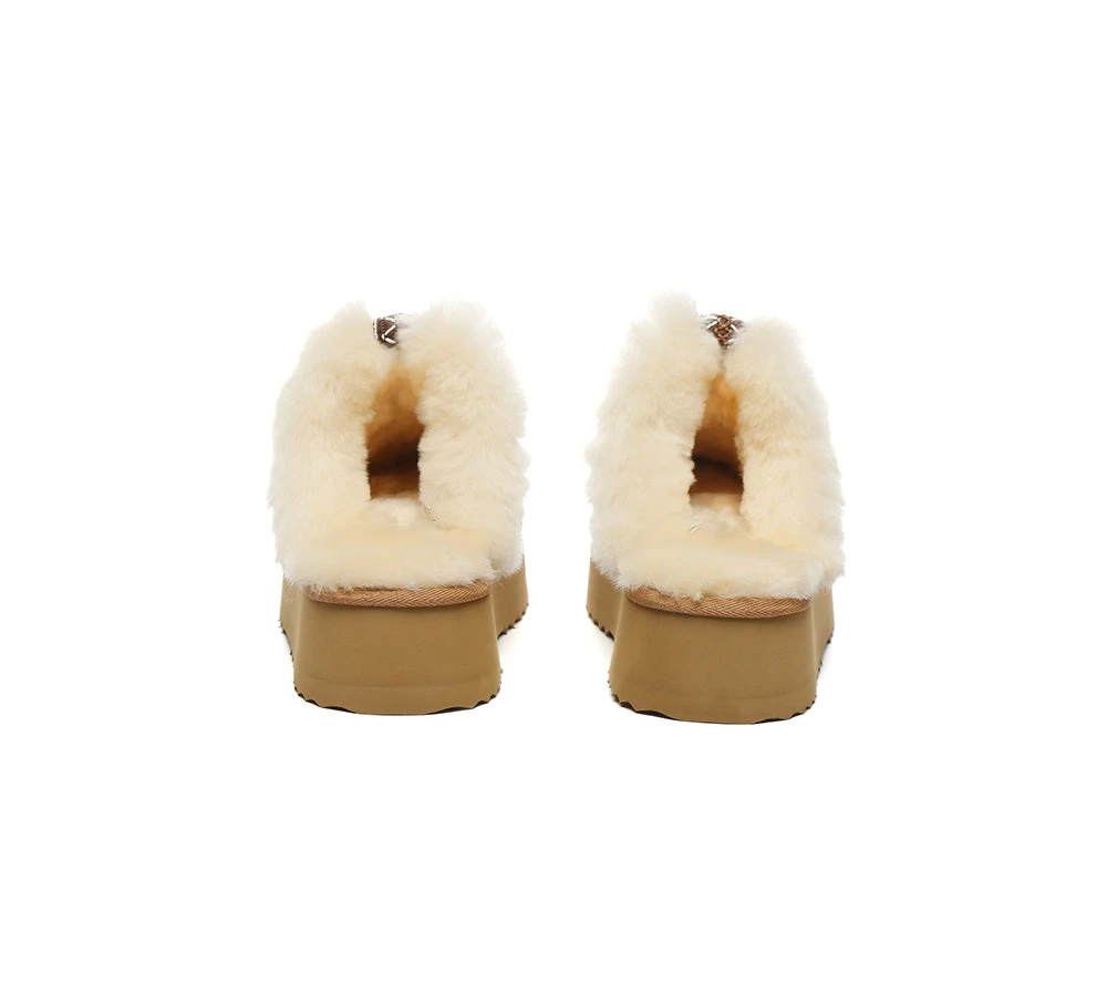 UGG Slippers Women Sheepskin Wool Platform Sammy 8 UGG Slippers Women Sheepskin Wool Platform Sammy - Image 8