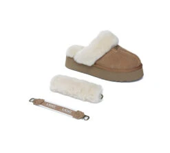 UGG Slippers Women Removable Wool Strap Slingback Platform Suzie 28 UGG Slippers Women Removable Wool Strap Slingback Platform Suzie -Ugg GL7A8445