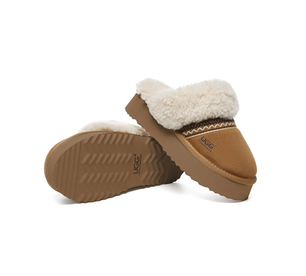 UGG Slippers Sheepskin Wool Knitted Platform Isle 4 UGG Slippers Sheepskin Wool Knitted Platform Isle - Image 4