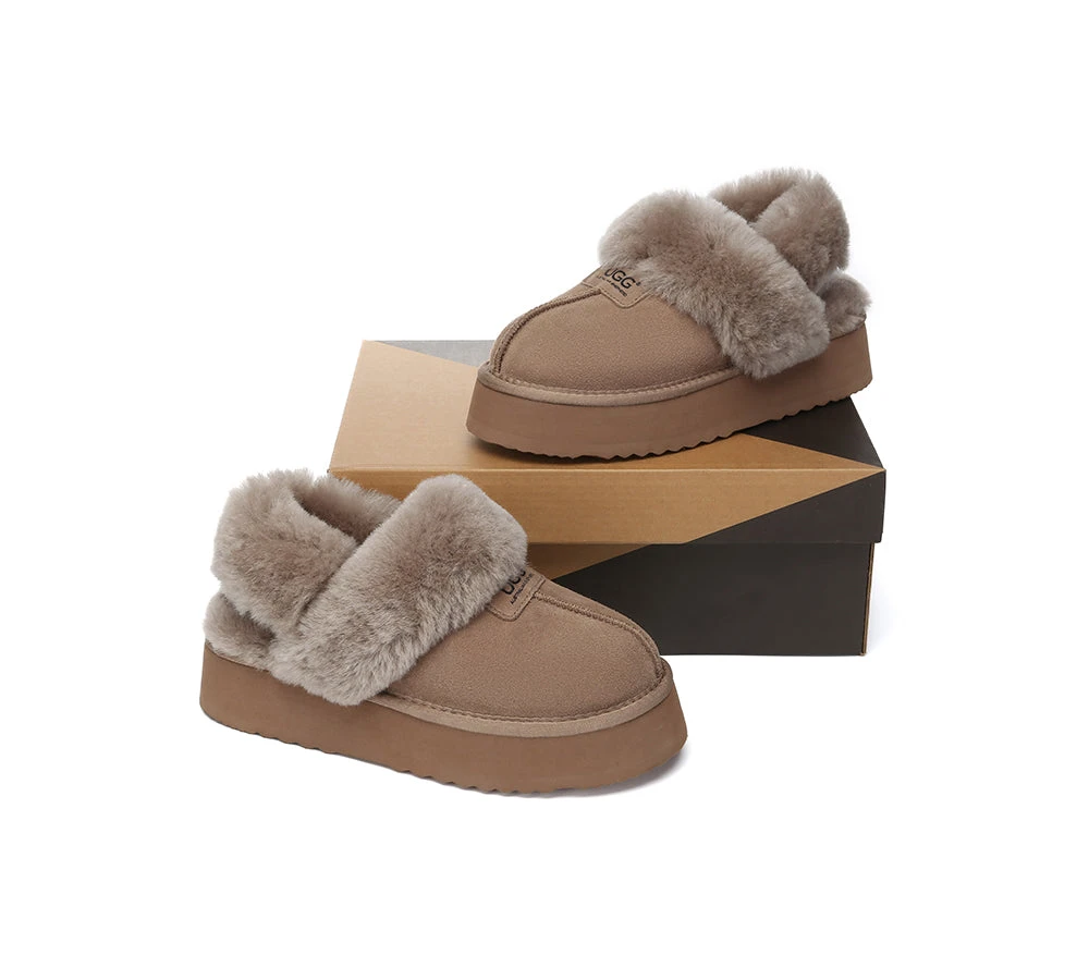 UGG Slippers Women Removable Wool Strap Slingback Platform Suzie 19 UGG Slippers Women Removable Wool Strap Slingback Platform Suzie - Image 19