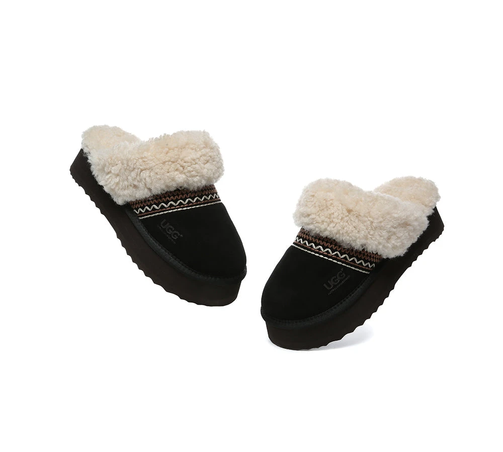 UGG Slippers Sheepskin Wool Knitted Platform Isle 11 UGG Slippers Sheepskin Wool Knitted Platform Isle - Image 11