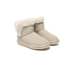 UGG Boots Sheepskin Wool Shearling Lined Ankle Mini Oatha -Ugg GL7A8766