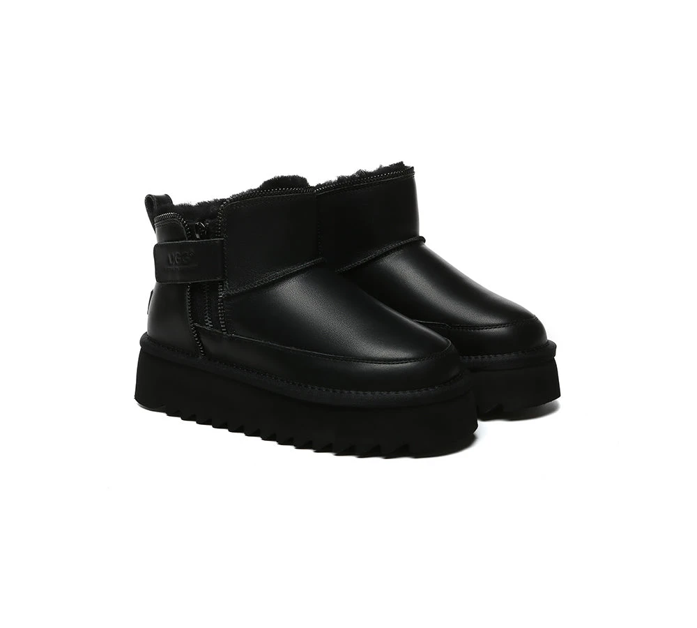 UGG Boots Sheepskin Wool Zipper Ankle Platform Arya 9 UGG Boots Sheepskin Wool Zipper Ankle Platform Arya - Image 9