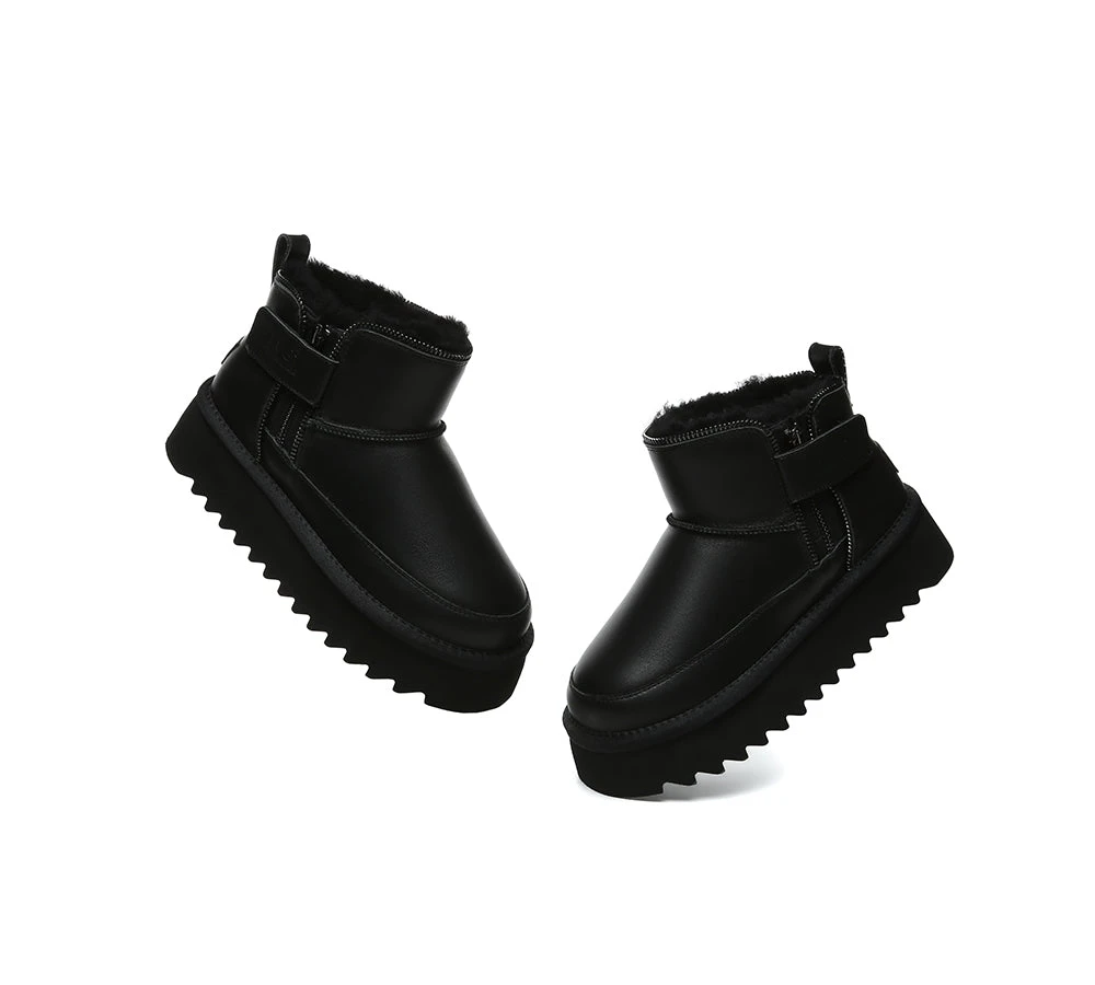 UGG Boots Sheepskin Wool Zipper Ankle Platform Arya 12 UGG Boots Sheepskin Wool Zipper Ankle Platform Arya - Image 12