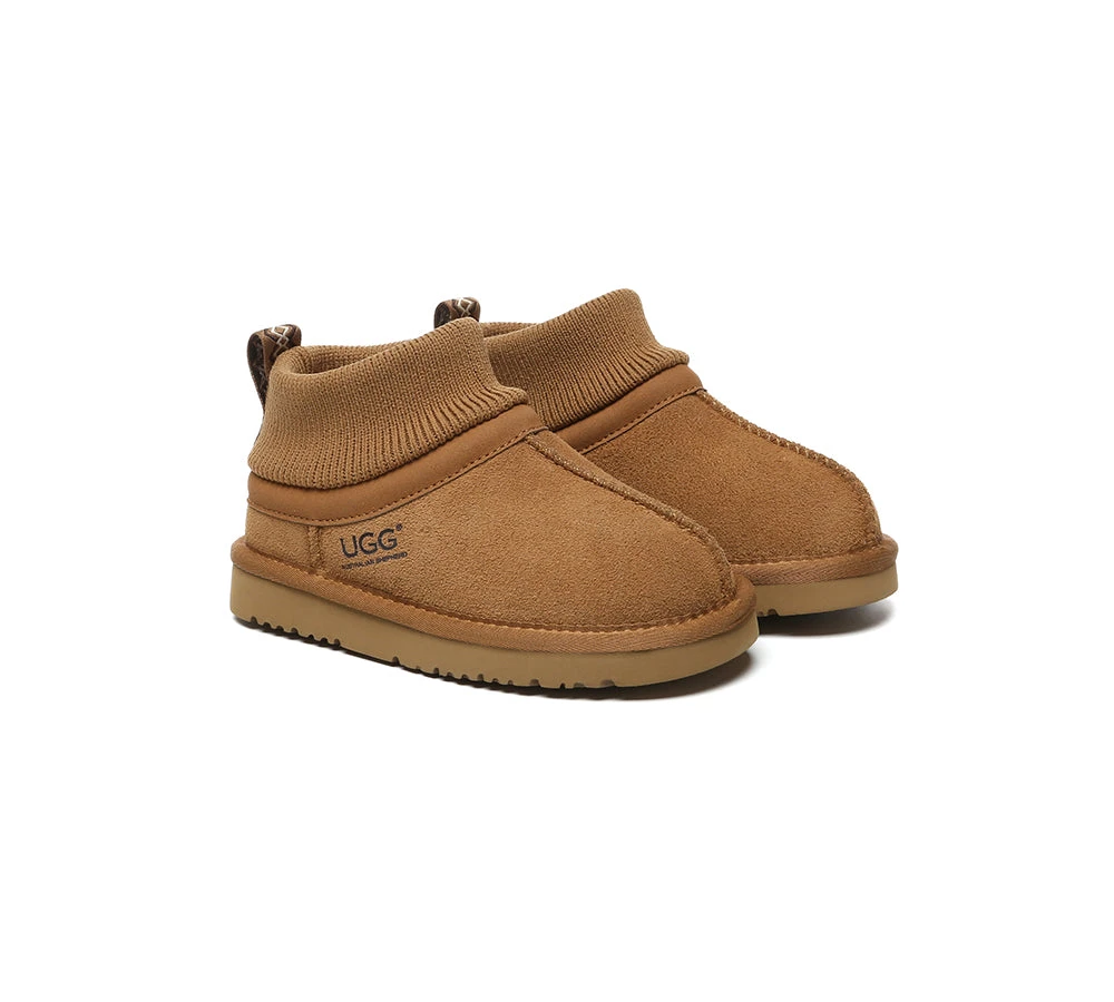 UGG Slippers Kids Sheepskin Wool Stretchy Ankle Margaret 2 UGG Slippers Kids Sheepskin Wool Stretchy Ankle Margaret - Image 2