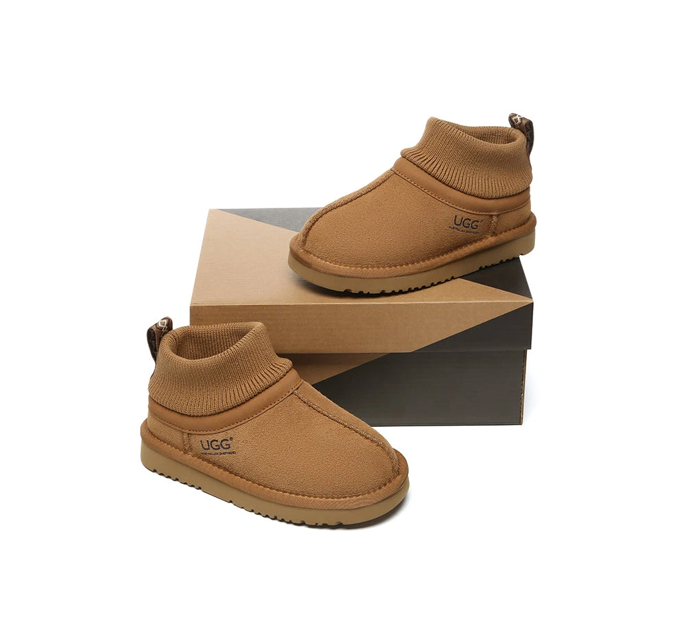 UGG Slippers Kids Sheepskin Wool Stretchy Ankle Margaret 4 UGG Slippers Kids Sheepskin Wool Stretchy Ankle Margaret - Image 4