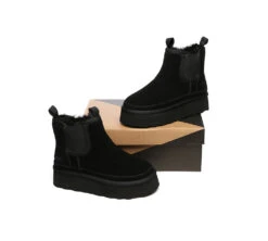 Women Sheepskin Wool Elastic Band Platform Boots Chelsie -Ugg IMG 0748