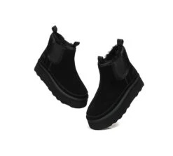 Women Sheepskin Wool Elastic Band Platform Boots Chelsie -Ugg IMG 0807
