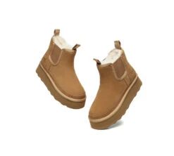 Women Sheepskin Wool Elastic Band Platform Boots Chelsie -Ugg IMG 0808