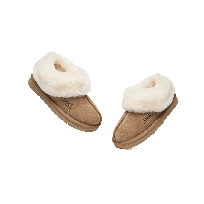 UGG Slippers Kids Sheepskin Wool Ankle Homey 5 UGG Slippers Kids Sheepskin Wool Ankle Homey - Image 5