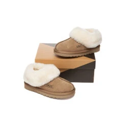 UGG Slippers Kids Sheepskin Wool Ankle Homey 22 UGG Slippers Kids Sheepskin Wool Ankle Homey -Ugg PF0A1583