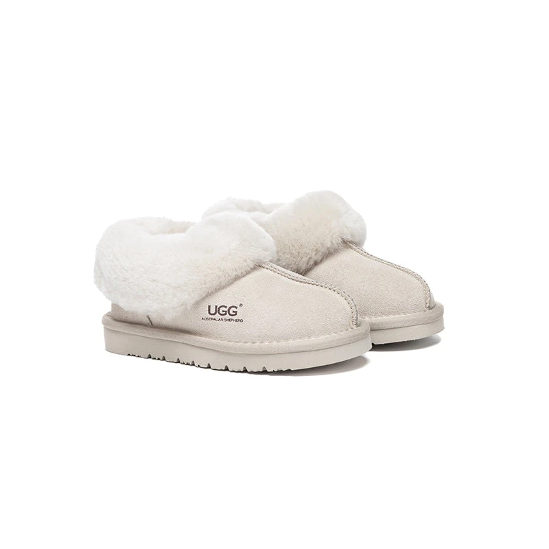 UGG Slippers Kids Sheepskin Wool Ankle Homey 14 UGG Slippers Kids Sheepskin Wool Ankle Homey - Image 14