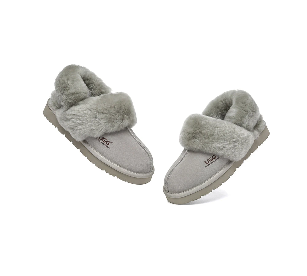 3-Way Style UGG Women Slippers Removable Wool Strap Slingback Muffin Fluffy 13 3-Way Style UGG Women Slippers Removable Wool Strap Slingback Muffin Fluffy - Image 13