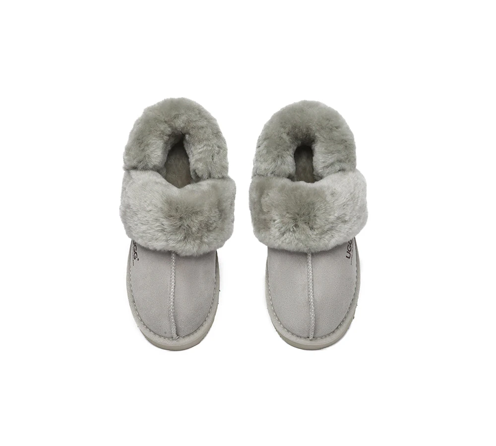 3-Way Style UGG Women Slippers Removable Wool Strap Slingback Muffin Fluffy 14 3-Way Style UGG Women Slippers Removable Wool Strap Slingback Muffin Fluffy - Image 14