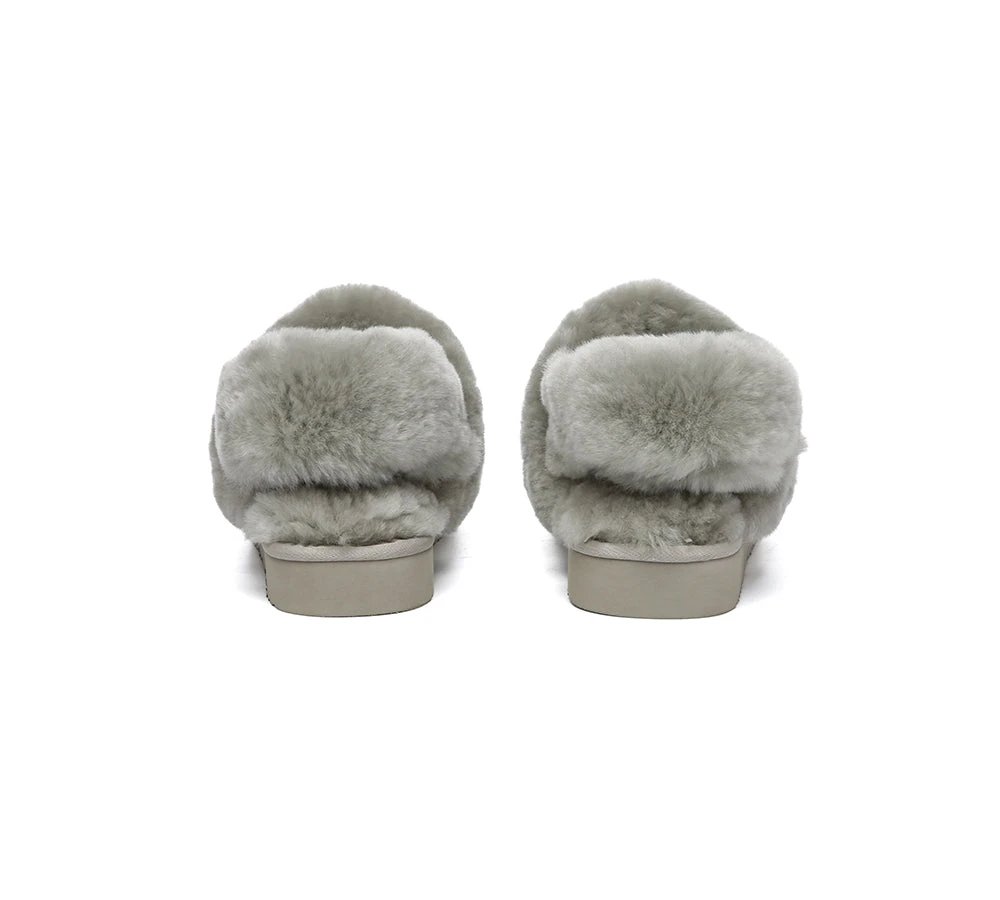 3-Way Style UGG Women Slippers Removable Wool Strap Slingback Muffin Fluffy 15 3-Way Style UGG Women Slippers Removable Wool Strap Slingback Muffin Fluffy - Image 15