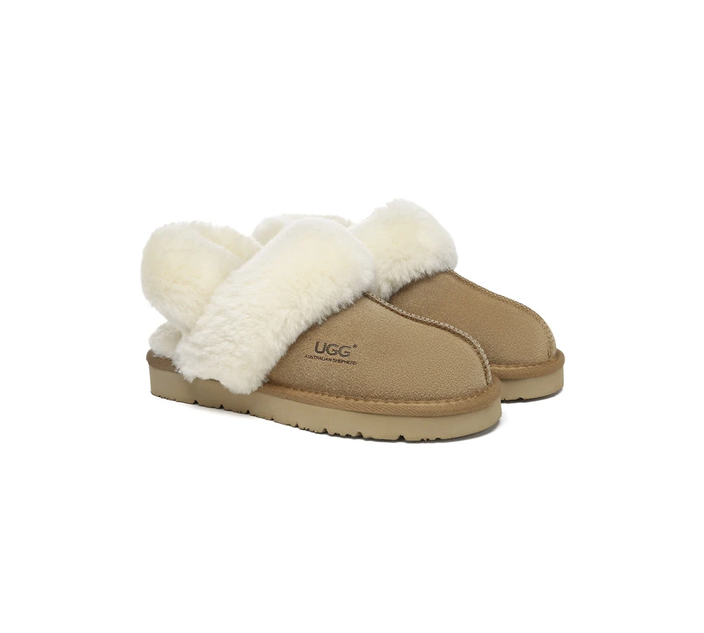 3-Way Style UGG Women Slippers Removable Wool Strap Slingback Muffin Fluffy 3 3-Way Style UGG Women Slippers Removable Wool Strap Slingback Muffin Fluffy - Image 3