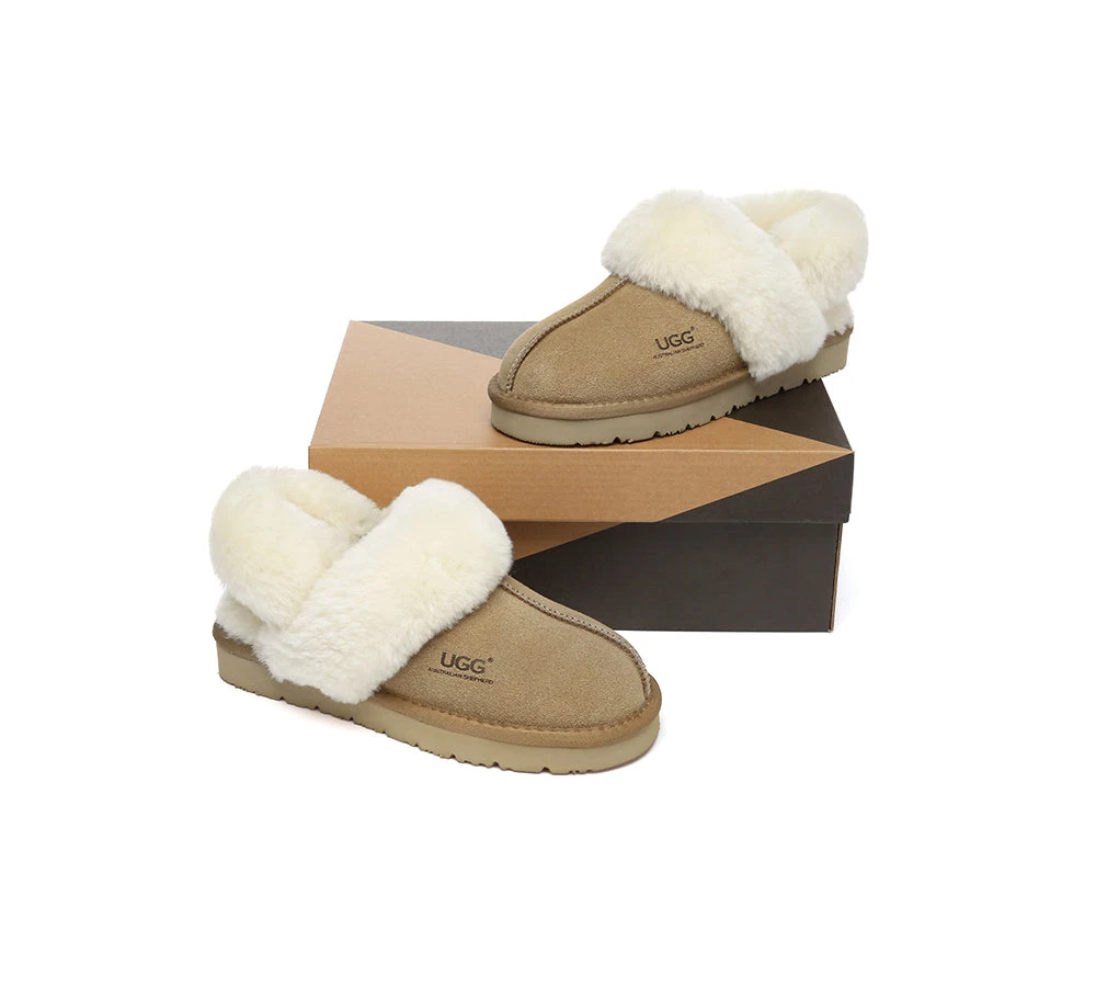 3-Way Style UGG Women Slippers Removable Wool Strap Slingback Muffin Fluffy 5 3-Way Style UGG Women Slippers Removable Wool Strap Slingback Muffin Fluffy - Image 5