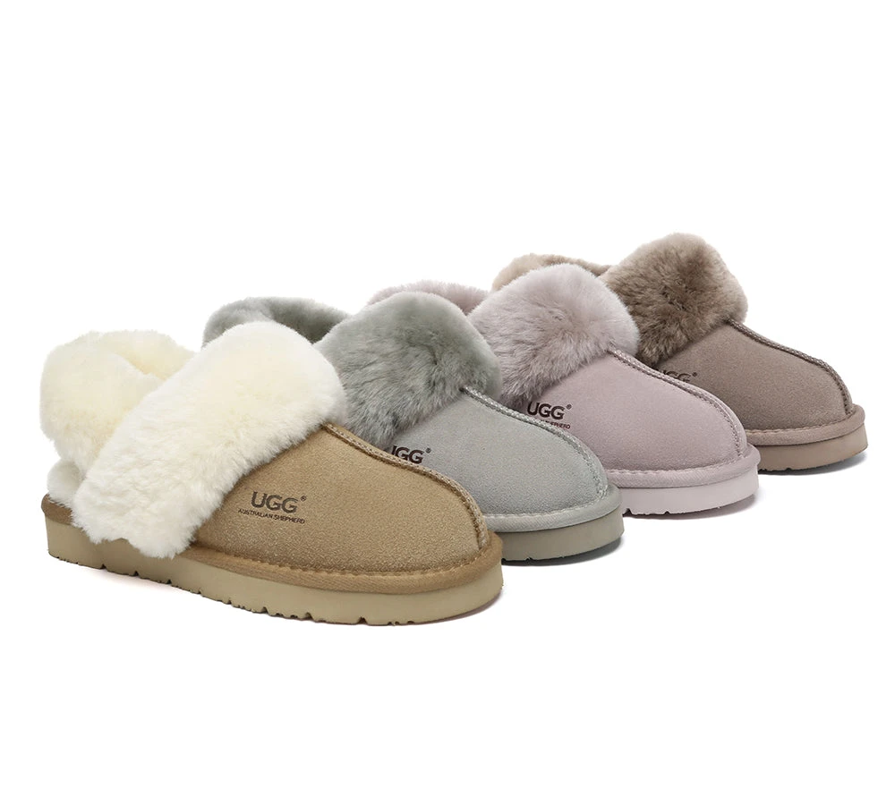 3-Way Style UGG Women Slippers Removable Wool Strap Slingback Muffin Fluffy 1 3-Way Style UGG Women Slippers Removable Wool Strap Slingback Muffin Fluffy