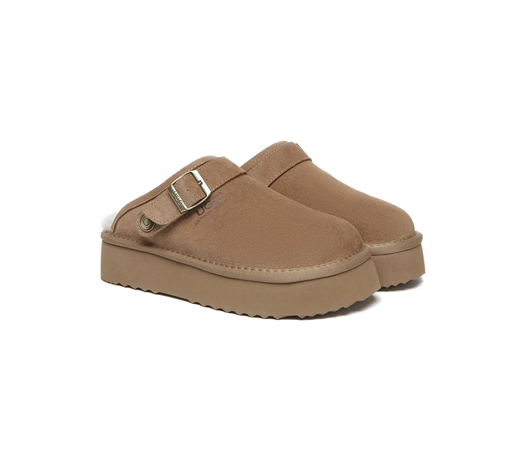 UGG Slippers Sheepskin Wool Adjustable Strap Platform Sadie 1 UGG Slippers Sheepskin Wool Adjustable Strap Platform Sadie