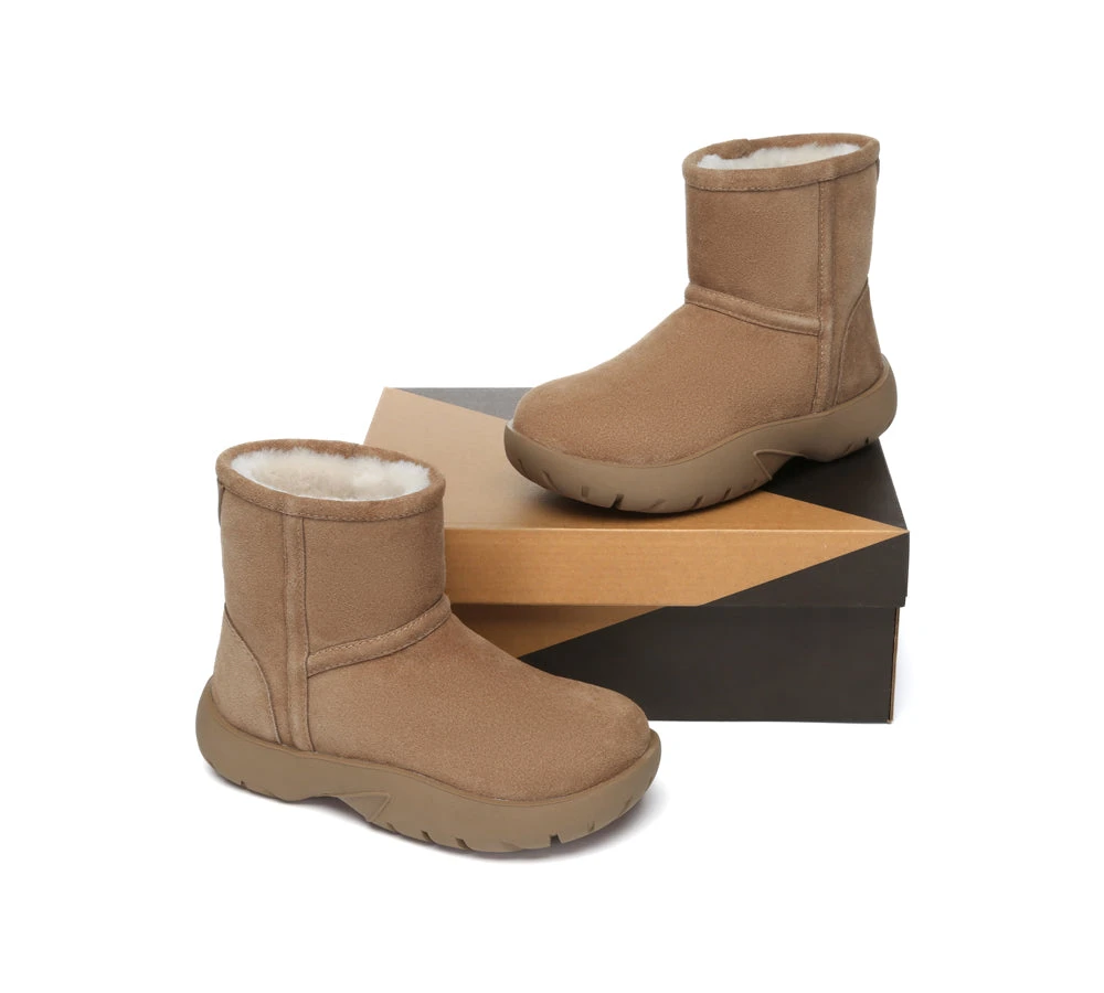 UGG Boots Sheepskin Wool Mid Calf Chunky Short Classic Salma 4 UGG Boots Sheepskin Wool Mid Calf Chunky Short Classic Salma - Image 4