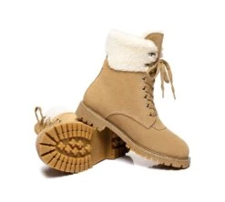 UGG Boots Women Fashion Chunky Sheepskin Wool Boots Mina -Ugg fashion boots as ugg women fashion chunky boots mina 4