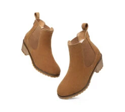 Women Heels Sheepskin Wool Block Heel Boots Sylvia 19 Women Heels Sheepskin Wool Block Heel Boots Sylvia -Ugg fashion boots as women ugg heel boots sylvia 6