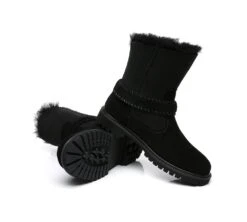 UGG Boots Women Sheepskin Wool Mid Calf Fashion Boots Sarah -Ugg fashion boots fashion ugg boots women sarah mid calf 11