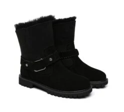 UGG Boots Women Sheepskin Wool Mid Calf Fashion Boots Sarah -Ugg fashion boots fashion ugg boots women sarah mid calf 9