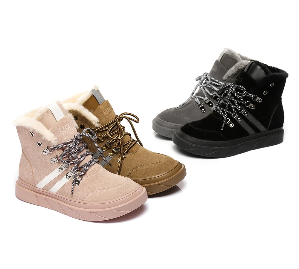 Women Boots Lace Up Fashion Sneakers Vicki 2 Women Boots Lace Up Fashion Sneakers Vicki - Image 2