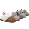 UGG Kids Slippers Sheepskin Wool Slingback Slippers Waffle Plus