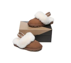 UGG Kids Slippers Sheepskin Wool Slingback Slippers Waffle Plus -Ugg kids shoes as kids slingback ugg slipper kids waffle plus 13